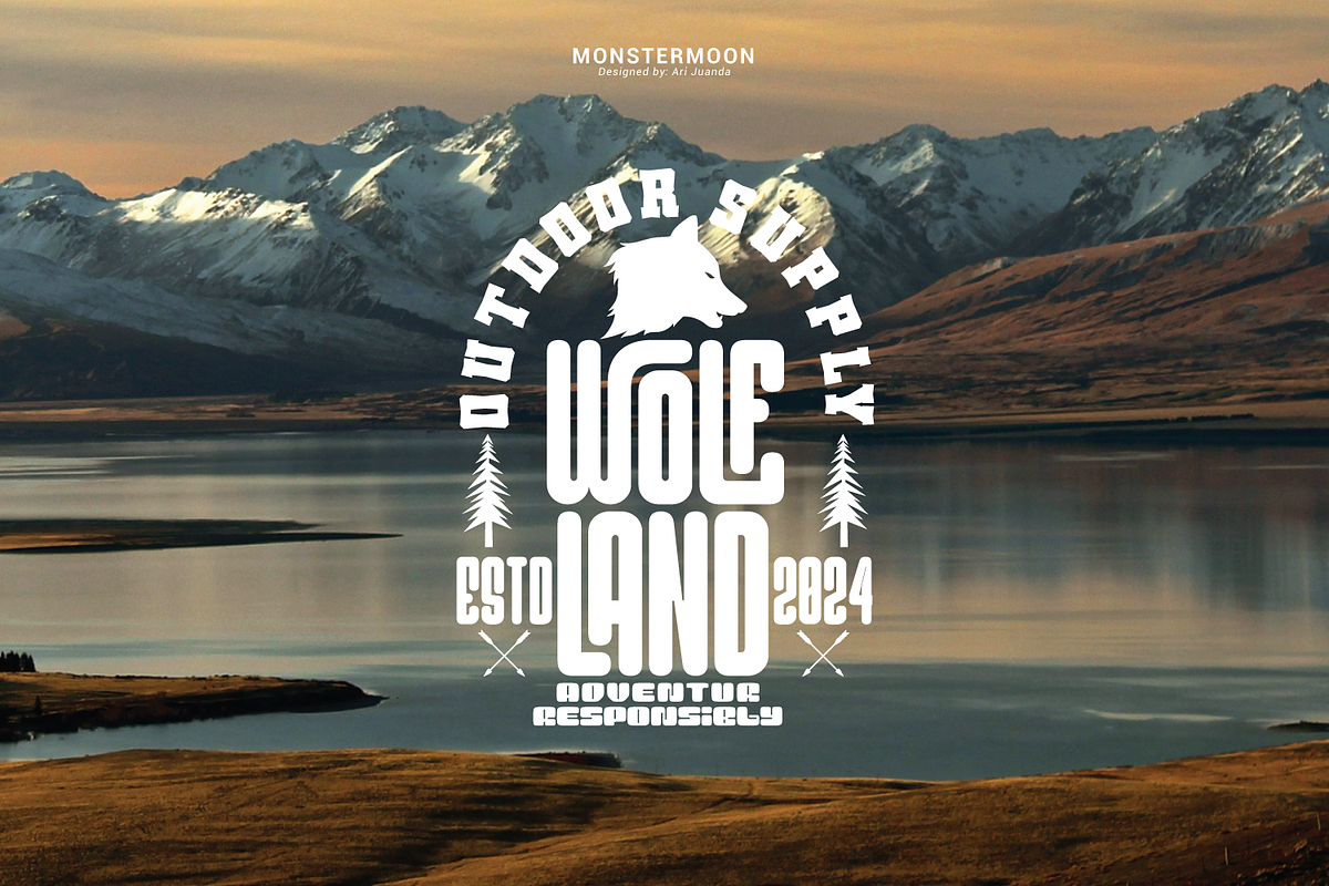 Monstermoon, a Sans Serif Font by Linecreative (Photo 4 of 9)