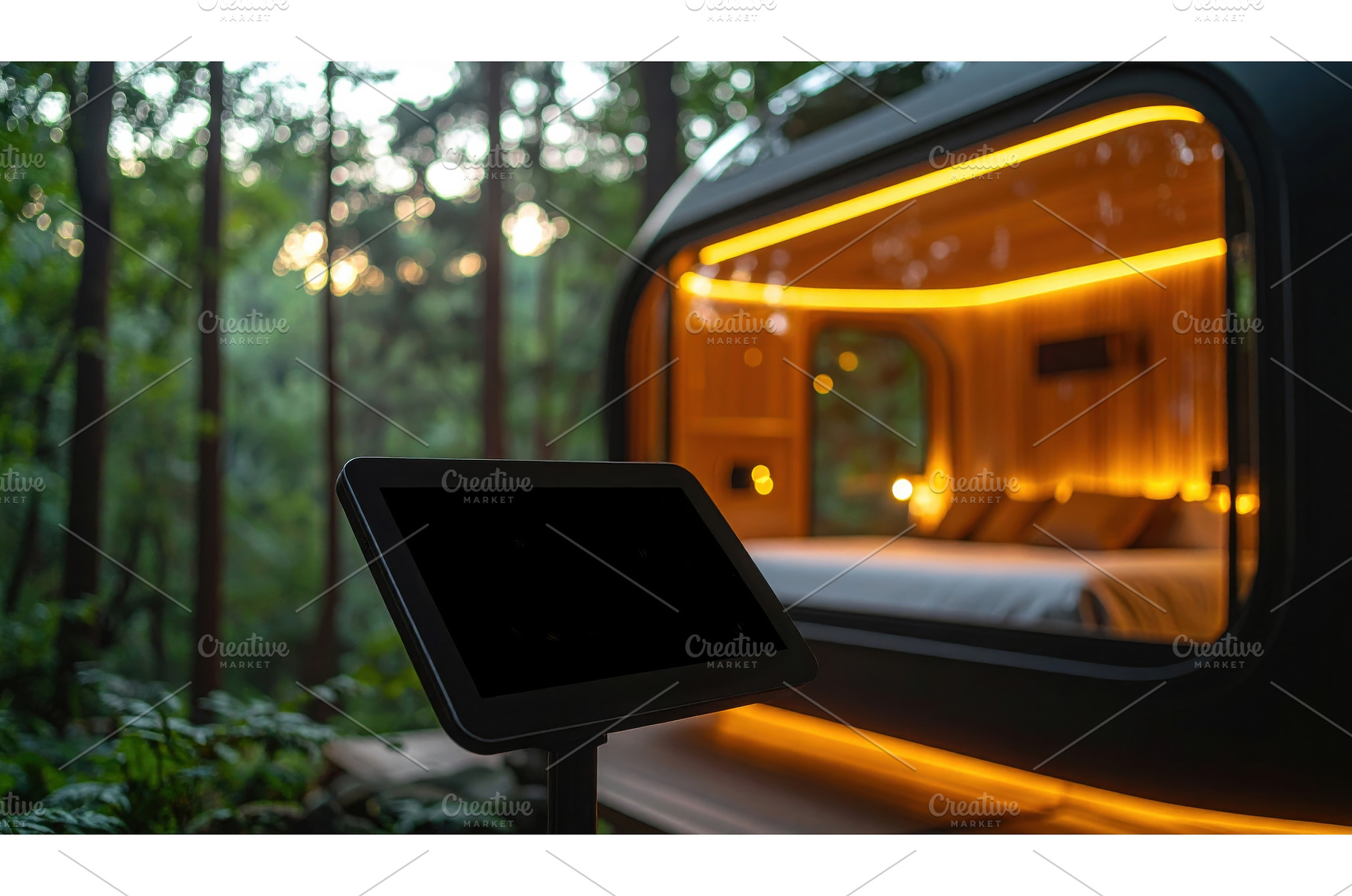 Futuristic capsule cabin in forest, a Technology Photo by Igor Tichonow