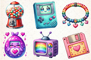 Nostalgic 90s Retro Sublimation Clip, an Illustration by Libby Wishes (Thumbnail 2 of 7)