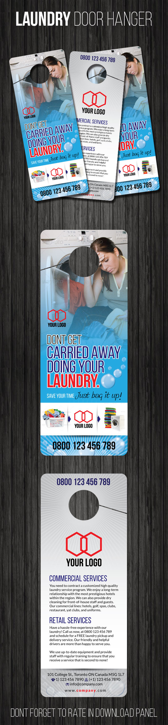 Laundry Door Hanger, a Stationery Template by Design'sTRIBE