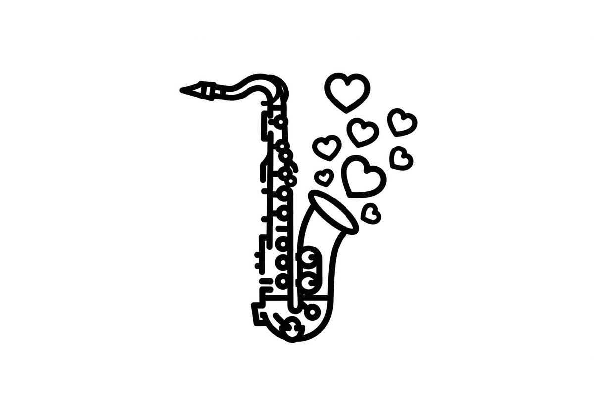 Saxophone Music Love Vector Bundle, an Illustration by Designs_River (Photo 44 of 51)