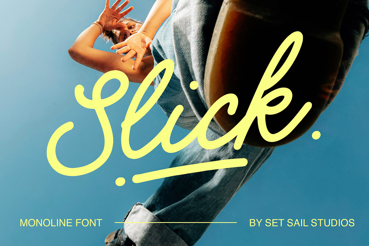 Slick Font, a Script Font by Sam Parrett (Photo 1 of 8)