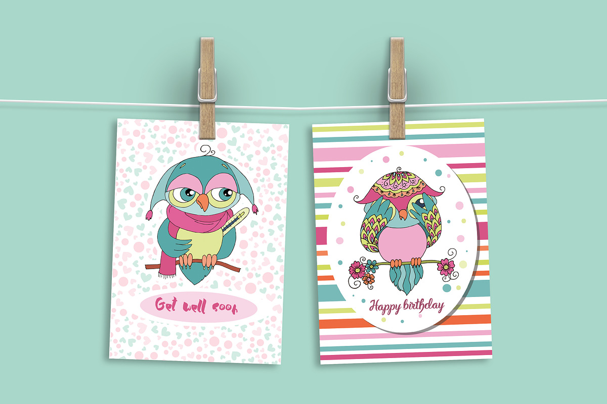 Cute owls, an Object Graphic by Maya Ivart (Photo 7 of 12)