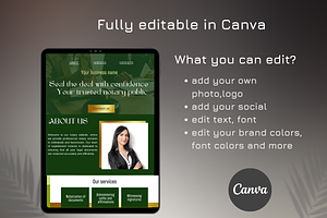 Notary Canva Website Template