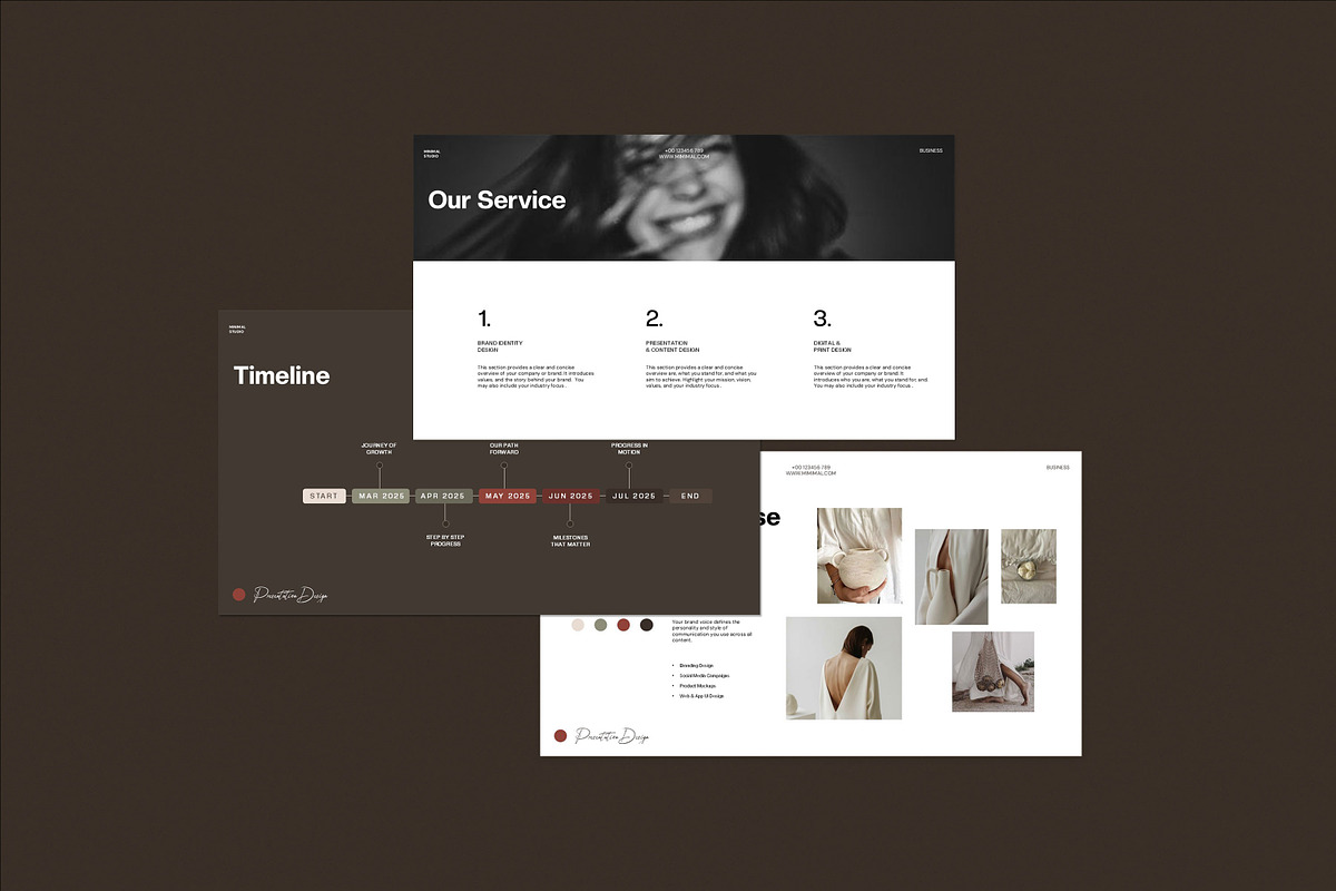 Minimal Presentation Template preview 3