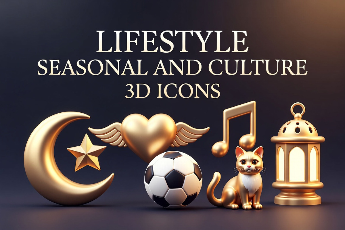 Lifestyle Seasonal Holiday 3D Icons, a Scene 3D Model by Dreamanart (Photo 3 of 3)