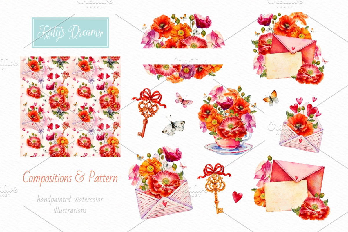 Poppy. Watercolor, a Decorative Illustration by Ekaterina Mikheeva (Photo 5 of 7)