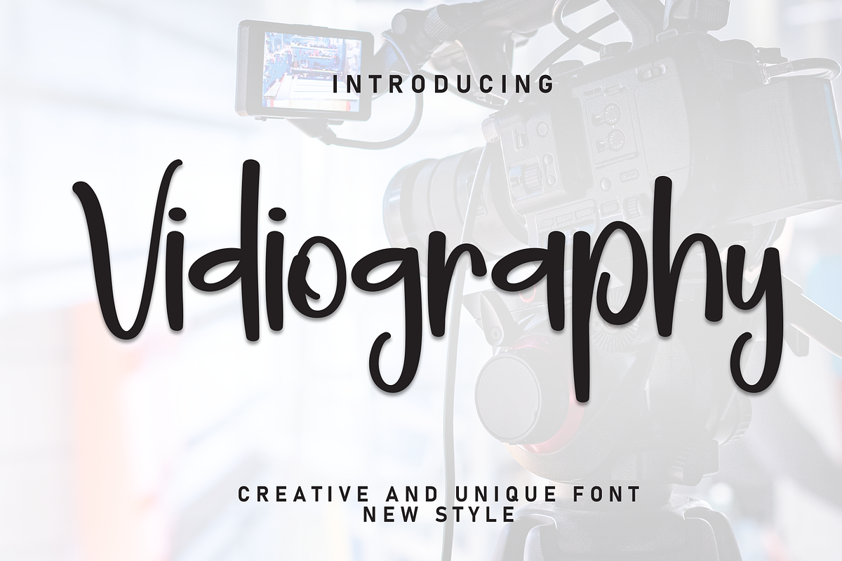 Vidiography | Script Font, a Script Font by Scratchones (Photo 1 of 8)