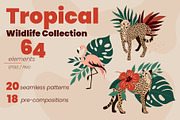 Tropical Wildlife Collection, a Decorative Illustration by moja doodle (Thumbnail 1 of 8)