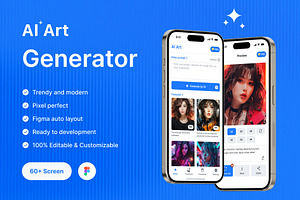 AI Art Generator UI Kits, an UI Kit Template by UI Kit shop