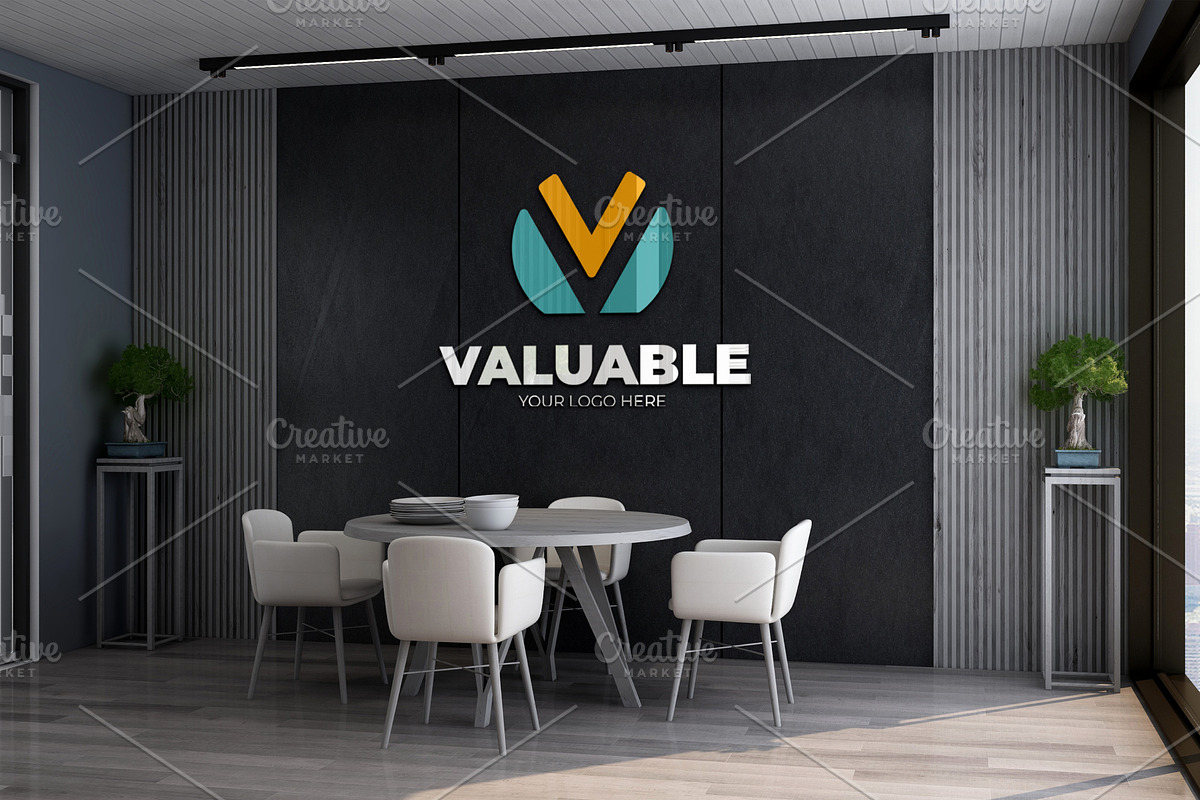 PSD Office Meeting Room Wall Mockup, a Product Mockup by Ayy (Photo 6 of 13)