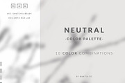 Neutral Color Palette collection, a Palette Add-On by Greek fonts by nantia.co (Thumbnail 1 of 3)