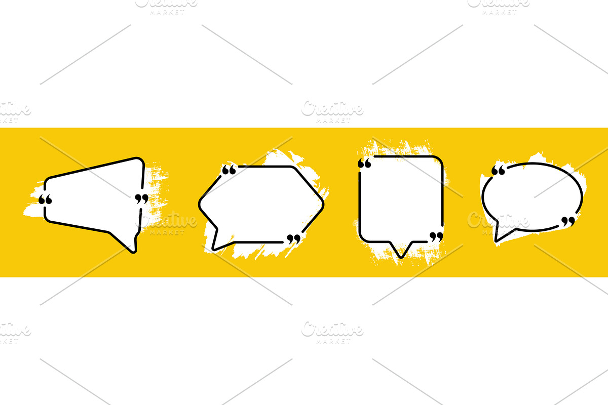 Set of white quote communication, an Illustration by skripnikbb
