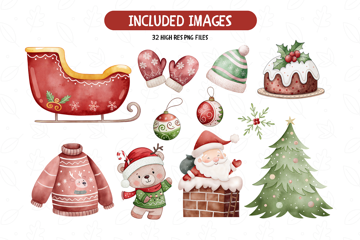 Warm Christmas Clipart Bundle, an Illustration by TatiMockup (Photo 3 of 6)
