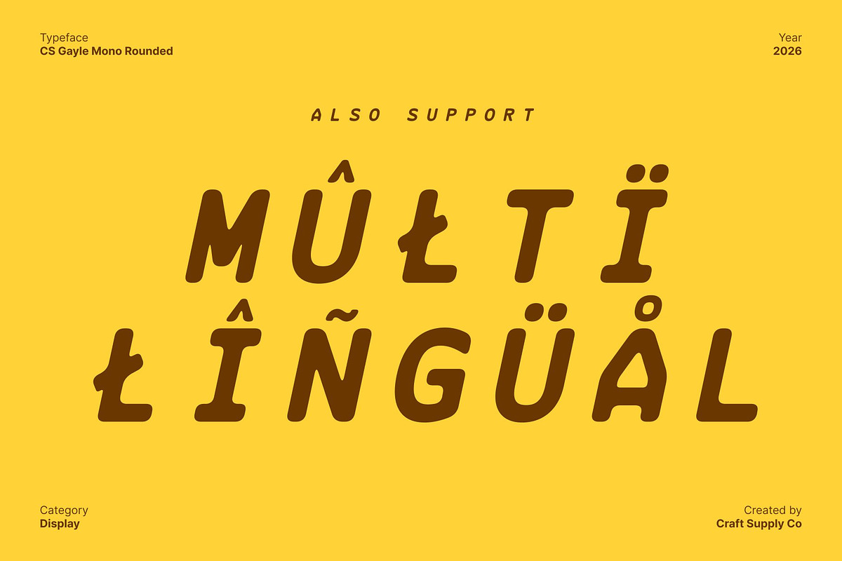 CS Gayle Mono Rounded, a Sans Serif Font by Craft Supply Co. (Photo 6 of 8)