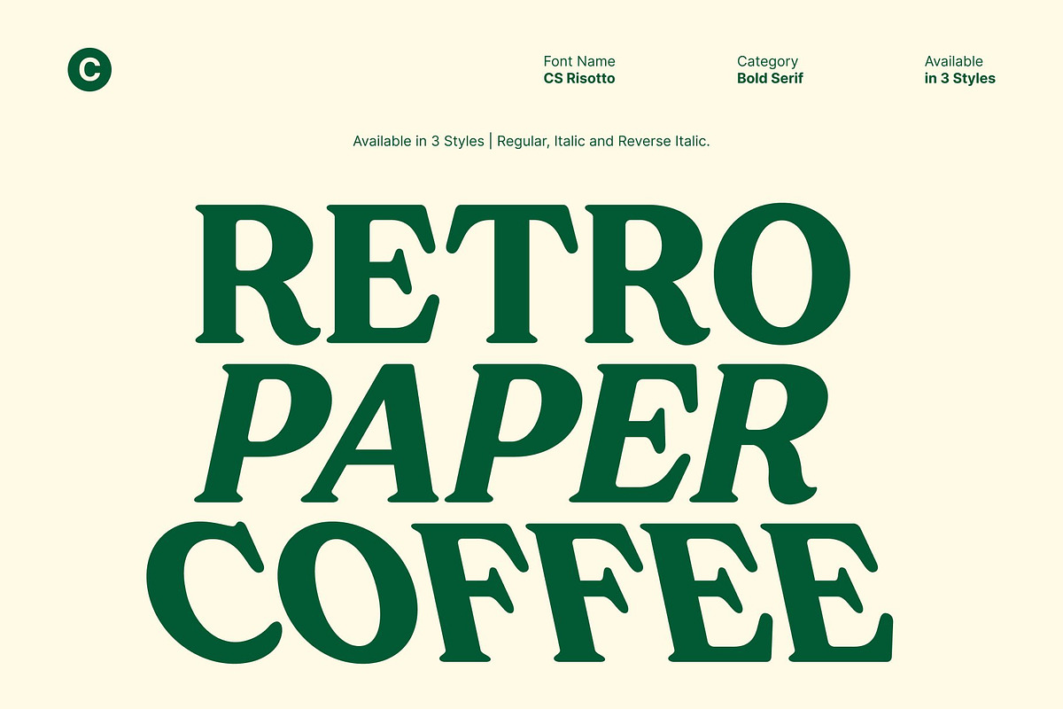 CS Risotto – Retro Serif Font, a Serif Font by Craft Supply Co. (Photo 3 of 8)
