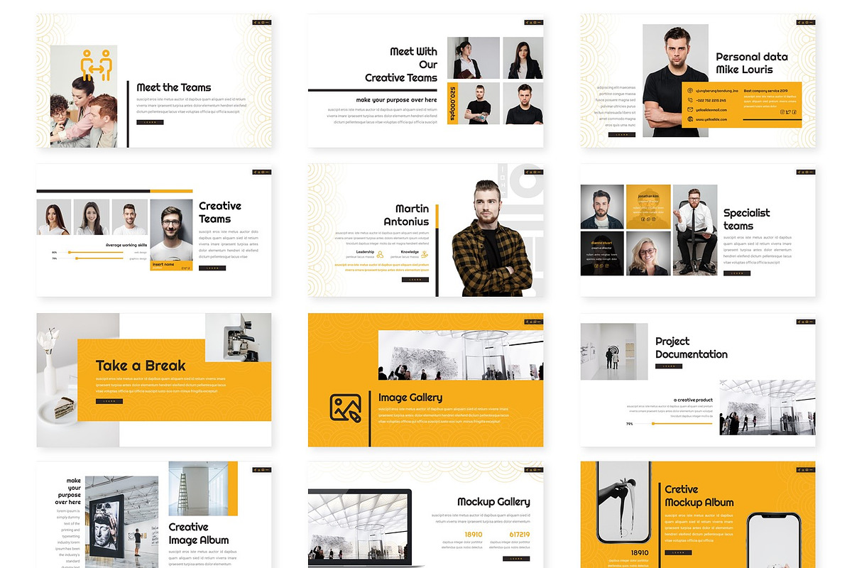 Yelloo - Google Slides Template, a Magazine Template by inspirasign (Photo 3 of 4)