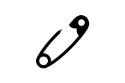 Safety Pin Vector Silhouette Bundle, an Illustration by Designs_River (Thumbnail 3 of 20)