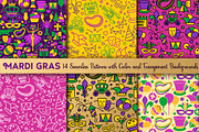 Mardi Gras Graphics Bundle, a Pattern Graphic by KlavaProDesign (Thumbnail 4 of 7)