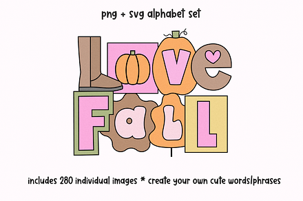Fall Ransom Alphabet Clip Art, an Object Graphic by KA Designs