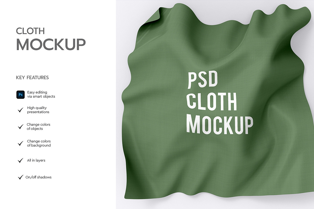 Tablecloth Fabric Mockup, a Product Mockup by graphypix (Photo 4 of 4)