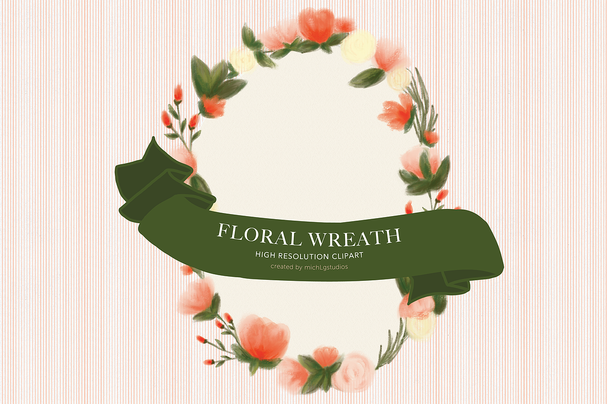1 PNG Hand Drawn Floral Wreath, an Illustration by michLg designs