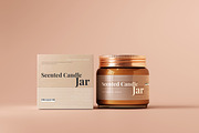 Amber Glass Candle Jar Mockups, a Packaging Mockup by pmvch (Thumbnail 4 of 26)