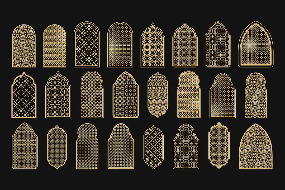 Rania - Arabic Windows Element Set, a Pattern Graphic by Invisual Studio (Photo 8 of 10)
