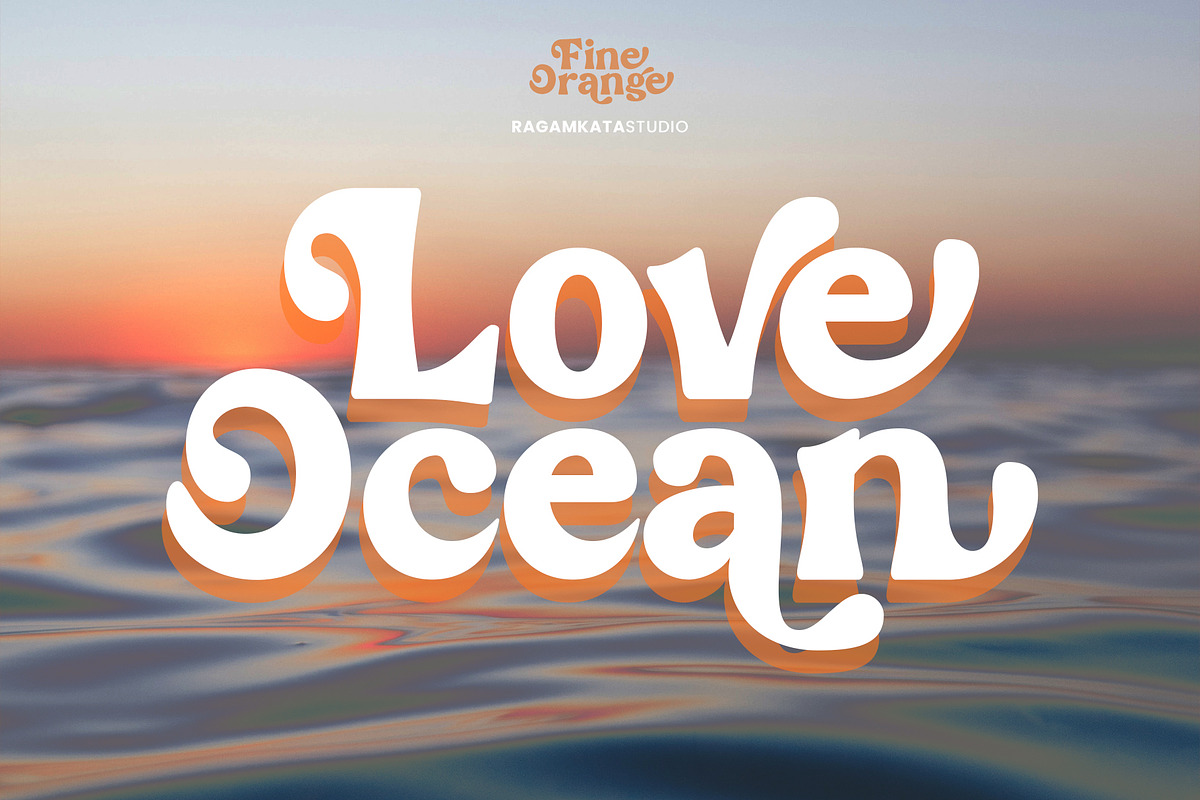 Fine Orange - Retro Bold Typeface, a Serif Font by RagamKata (Photo 2 of 10)