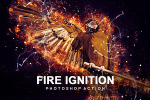 SALE! Fire Ignition Photoshop Action