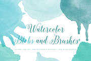 Watercolor Photoshop Brushes Blobs