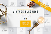 Vintage Elegance | 30 Logo Templates, a Branding & Logo Template by VP Fonts (Thumbnail 1 of 17)