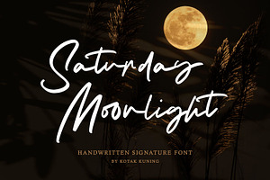 Saturday Moonlight Signature Font