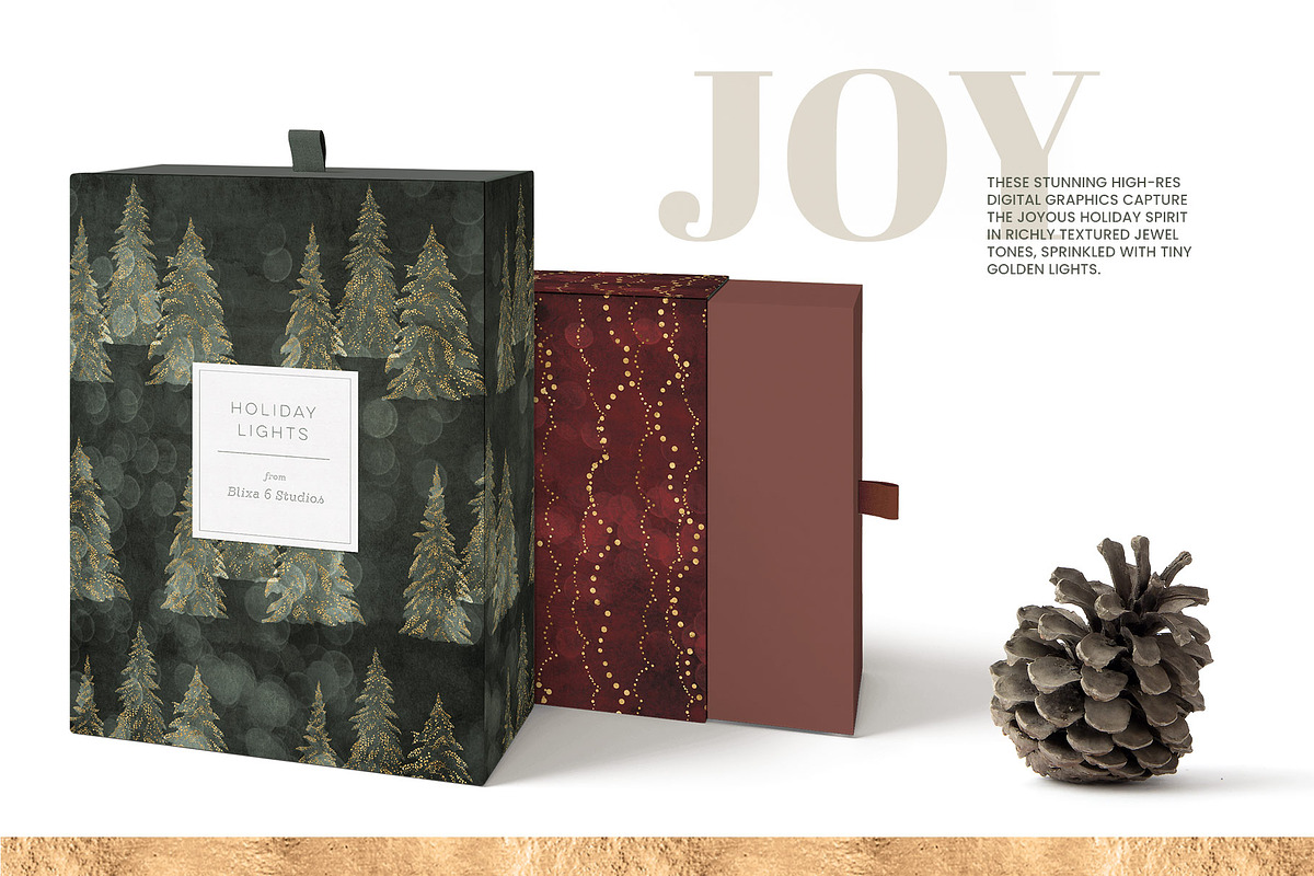 Holiday Lights: Digital Backgrounds, a Pattern Graphic by Blixa 6 Studios (Photo 2 of 4)