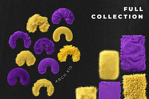 Just Furry - 3D Shapes Collage Set