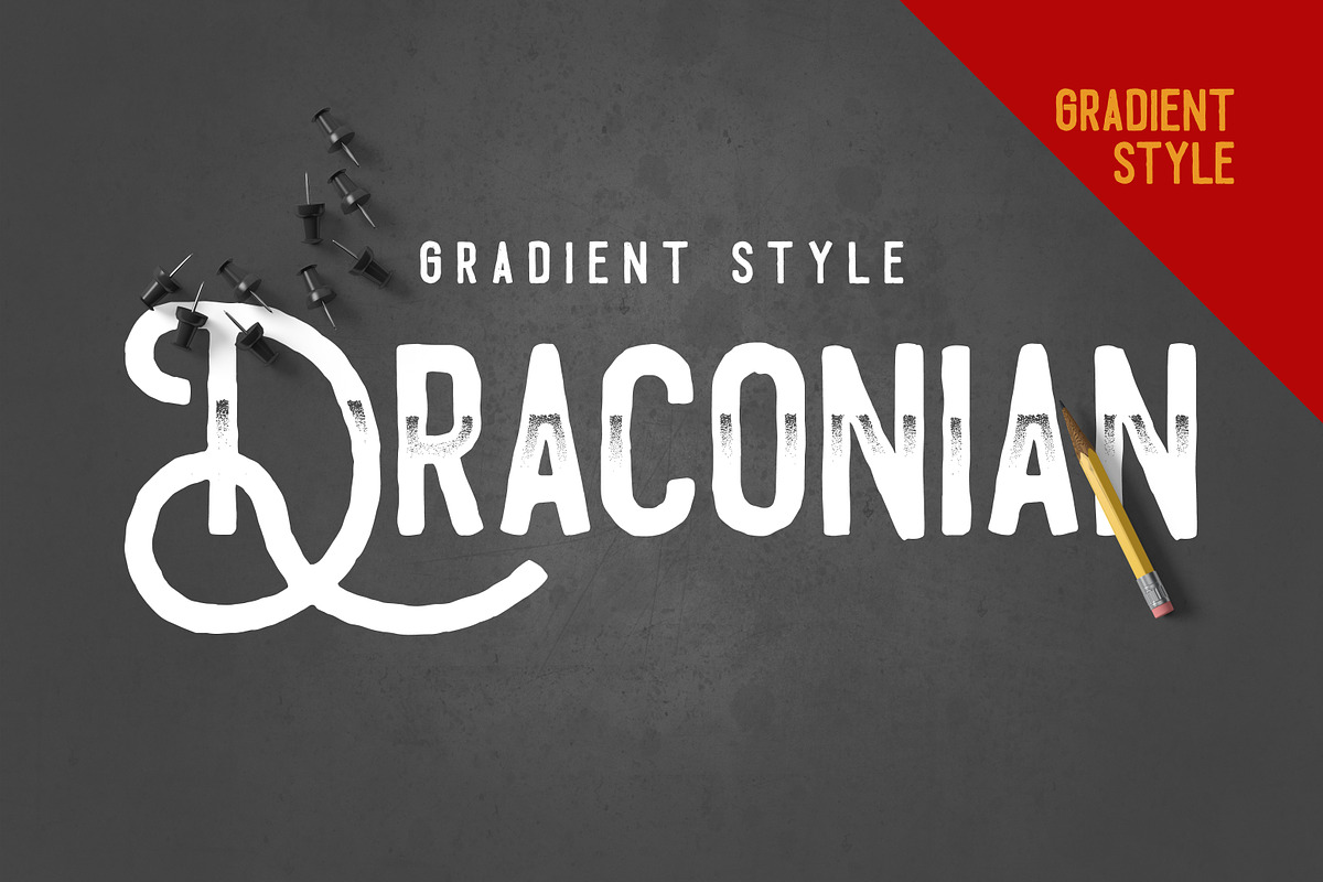 Draconian, a Font by madeDeduk (Photo 9 of 9)