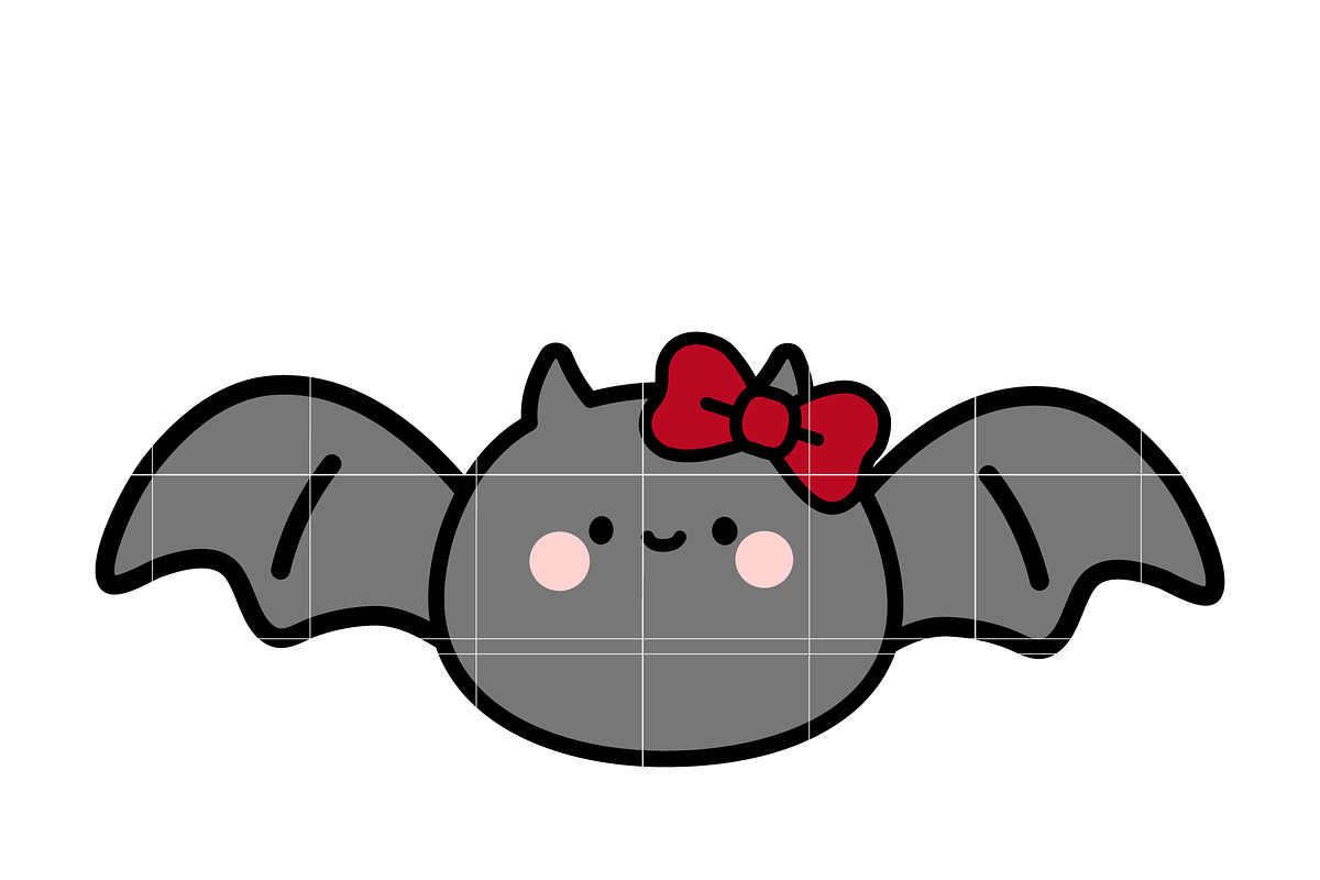 Kawaii Bat with Bow SVG Bundle | Cut, an Illustration by TheHitShop (Photo 1 of 5)