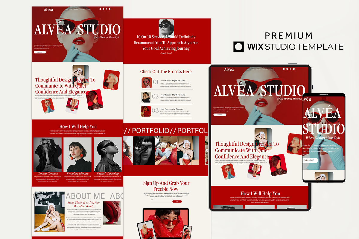 Bold Wix Studio Landing Page Website, a Wix Template by AdvertFox (Photo 4 of 9)