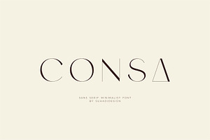 Consa - Sans Serif Minimalist Font