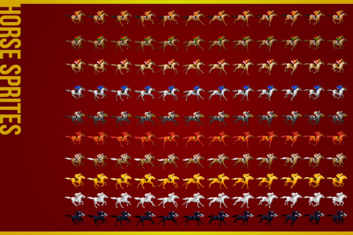 Horse Racing Game Assets, an Illustration by erkoudesign (Photo 5 of 18)