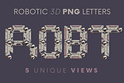 Robotic - 3D Lettering, a Graphic by MIIM (Thumbnail 1 of 8)