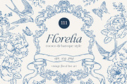 Vintage Floral Victorian Line Art, a Decorative Illustration by Madiwaso (Thumbnail 1 of 9)