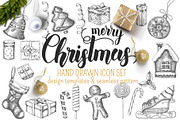 Christmas hand drawn Set, an Illustration by Tabiti (Thumbnail 1 of 13)