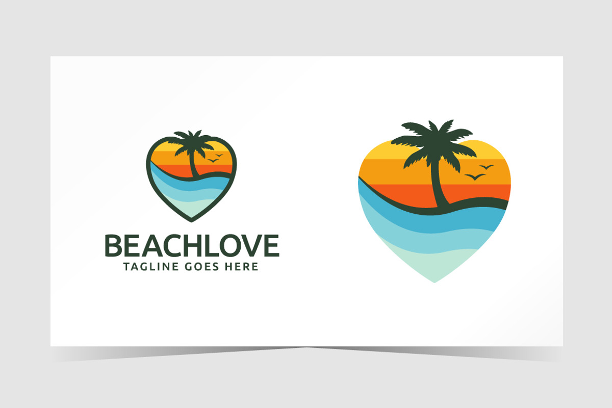 Beach Love Logo Template, a Branding & Logo Template by emotions76 (Photo 2 of 3)