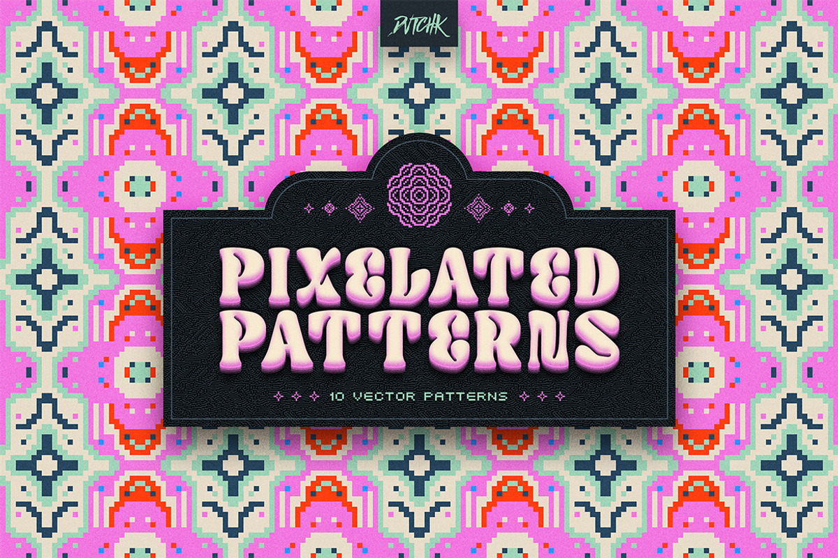 Pixel Mosaic Patterns | Vol. 06, a Pattern Graphic by dvtchk (Photo 6 of 10)