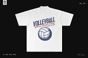 Volleyball T-Shirt Design Bundle, a Sport Illustration by shaondesigns (Thumbnail 5 of 6)