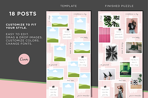 Instagram Puzzle Template Tropical