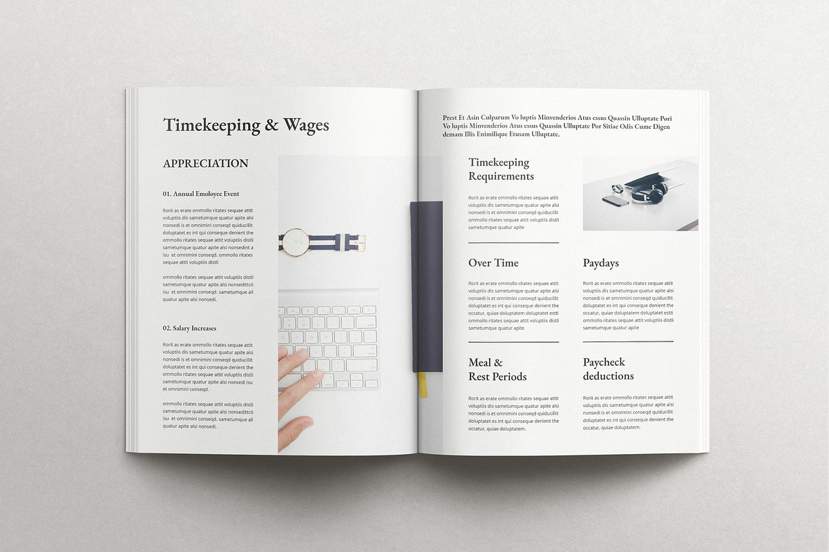 Employee Handbook Template, a Magazine Template by TemplatesForest (Photo 4 of 9)