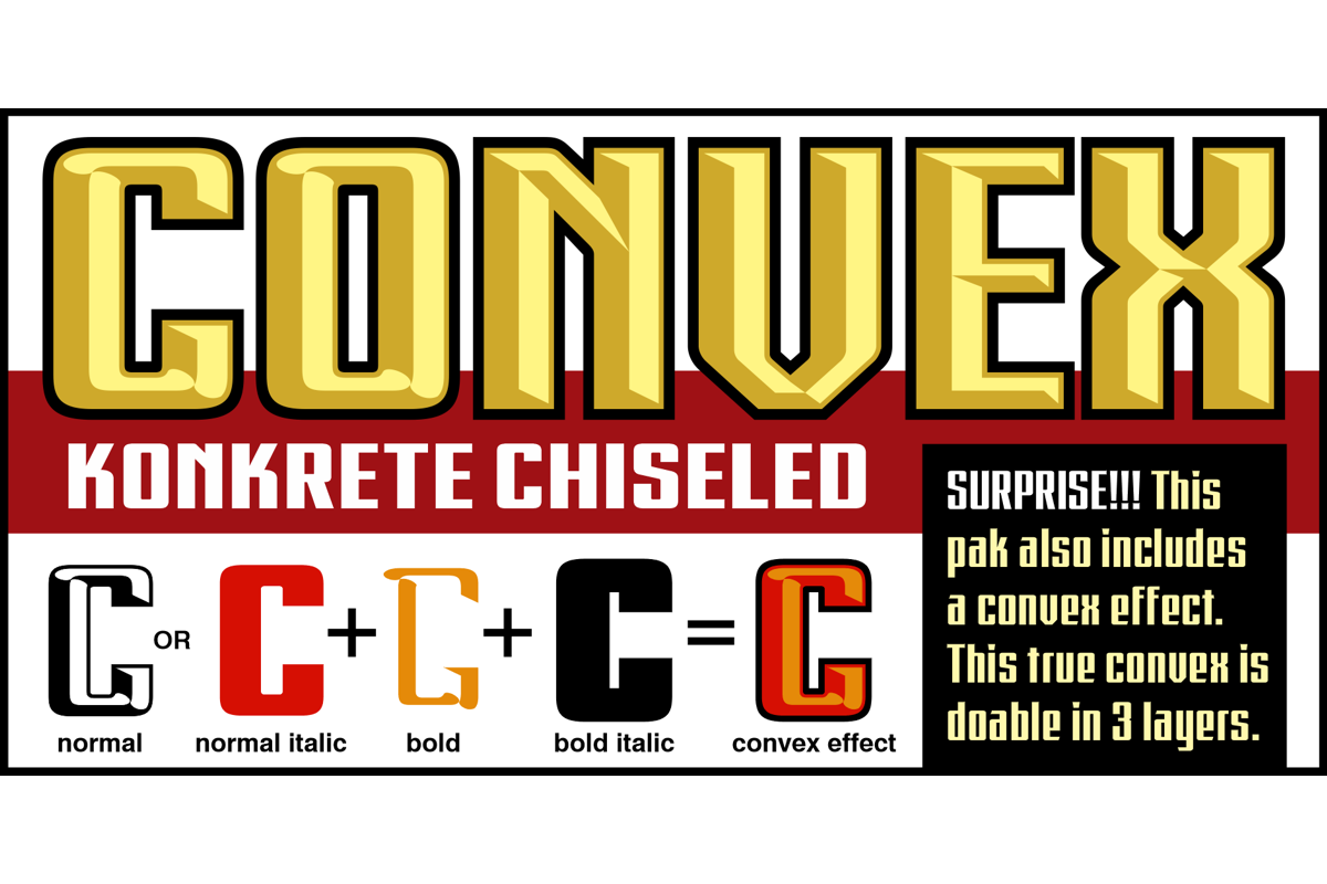 RACE1 KONKRETE CHISELED, a Sans Serif Font by The Fontry (Photo 4 of 5)