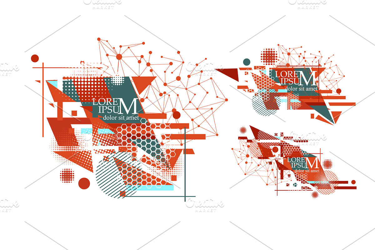 Abstraction of set geometric, an Illustration by Nenahliadava Design
